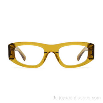 Neueste trendige volle Rand dicke Rechtecklinsen Acetat Tempel Optische Rahmenbrillen